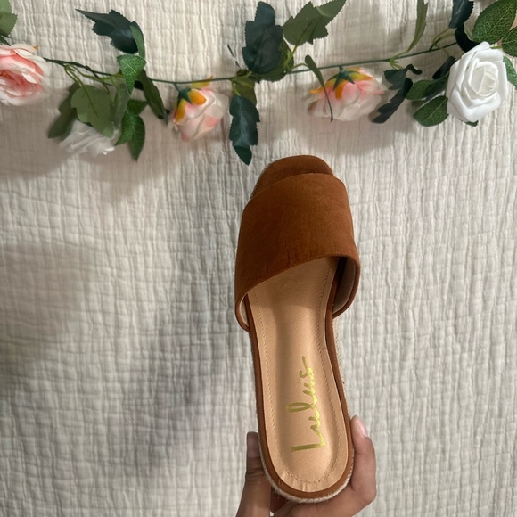 Lulus new in box Brown Platform Espadrille Sandals - Picture 5 of 5